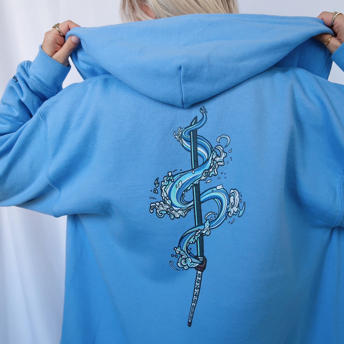 Water Katana Zip-Up Hoodie