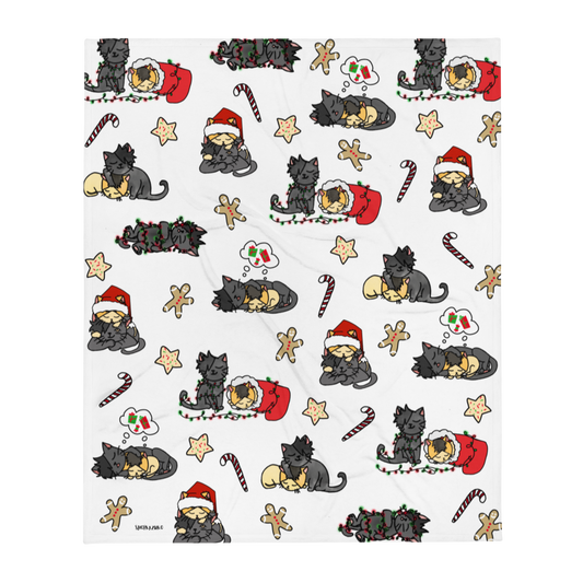 Kuroken Cat Holiday Blanket